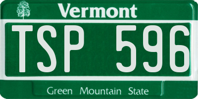 VT license plate TSP596
