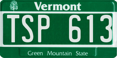 VT license plate TSP613