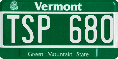 VT license plate TSP680