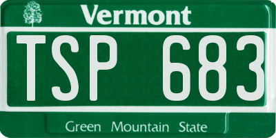 VT license plate TSP683