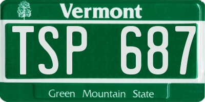 VT license plate TSP687