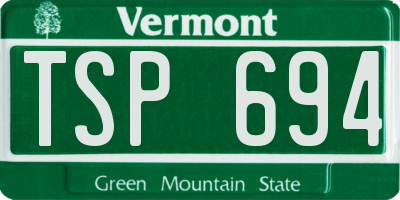 VT license plate TSP694