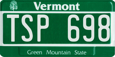 VT license plate TSP698
