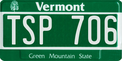 VT license plate TSP706