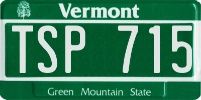 VT license plate TSP715