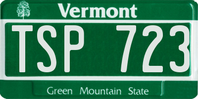 VT license plate TSP723