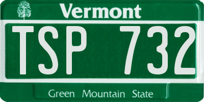 VT license plate TSP732
