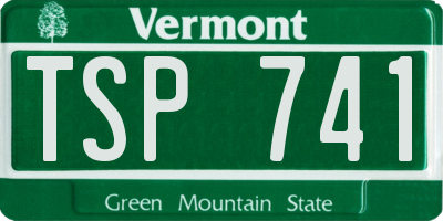 VT license plate TSP741