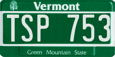 VT license plate TSP753