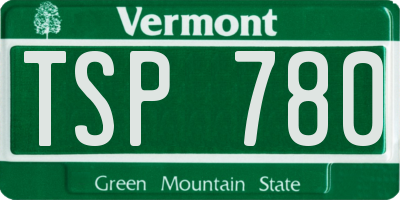 VT license plate TSP780