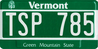 VT license plate TSP785
