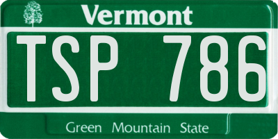 VT license plate TSP786