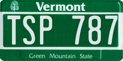 VT license plate TSP787