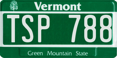 VT license plate TSP788