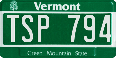 VT license plate TSP794