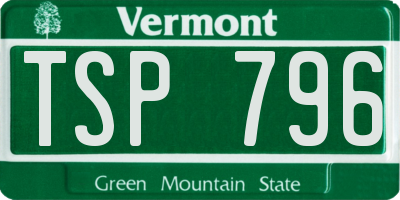 VT license plate TSP796