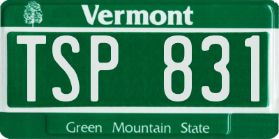 VT license plate TSP831