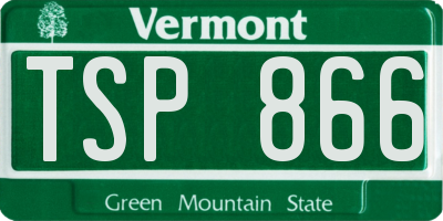 VT license plate TSP866