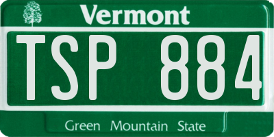 VT license plate TSP884
