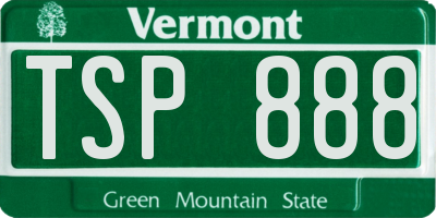 VT license plate TSP888