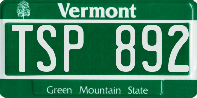 VT license plate TSP892