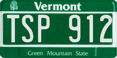 VT license plate TSP912