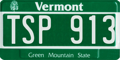 VT license plate TSP913