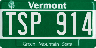 VT license plate TSP914