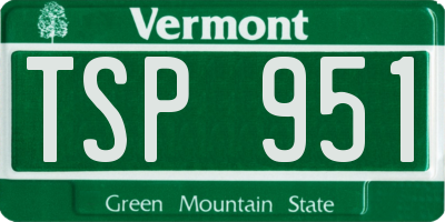 VT license plate TSP951