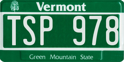 VT license plate TSP978