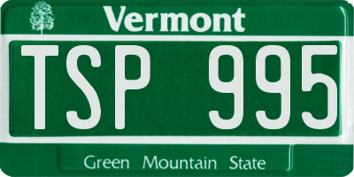 VT license plate TSP995