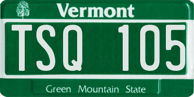 VT license plate TSQ105