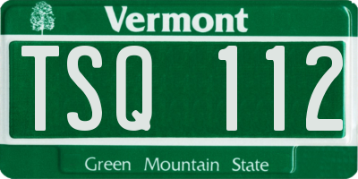 VT license plate TSQ112