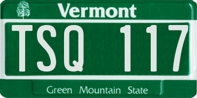VT license plate TSQ117