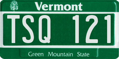 VT license plate TSQ121
