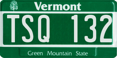 VT license plate TSQ132