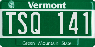 VT license plate TSQ141