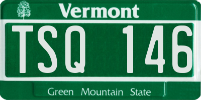 VT license plate TSQ146