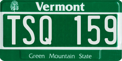 VT license plate TSQ159