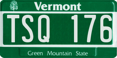 VT license plate TSQ176