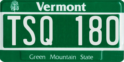 VT license plate TSQ180