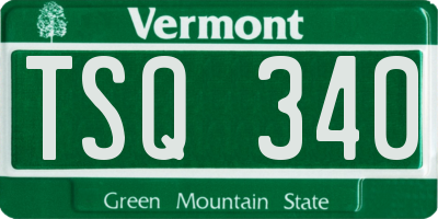 VT license plate TSQ340