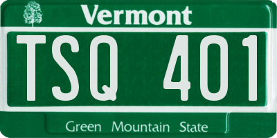 VT license plate TSQ401