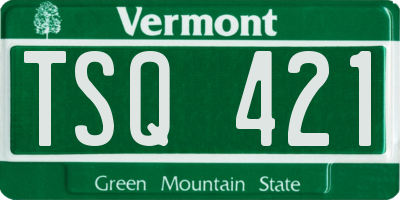VT license plate TSQ421
