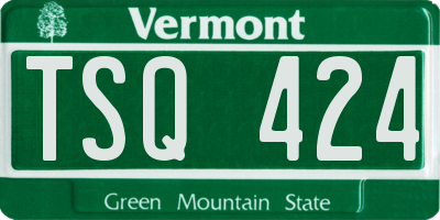 VT license plate TSQ424