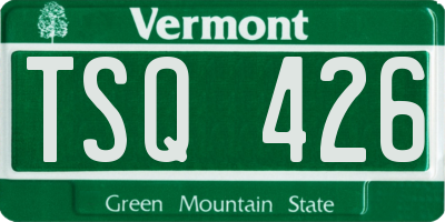 VT license plate TSQ426