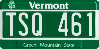 VT license plate TSQ461