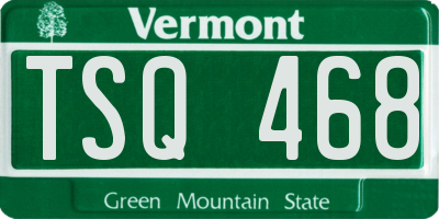 VT license plate TSQ468