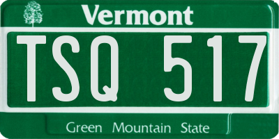 VT license plate TSQ517