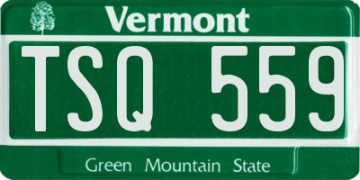 VT license plate TSQ559